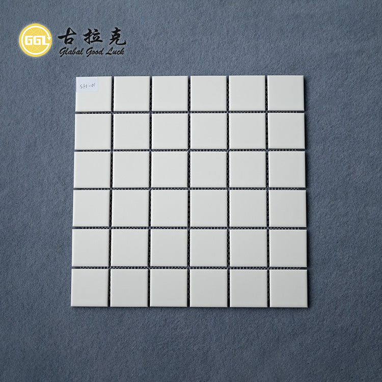 Gạch Mosaic Gốm Sứ Hình Vuông 2x2 Trắng Đẹp Dành Cho Thiết Kế Nhà, Trang Trí Phòng, Trang Trí Tường & Sàn