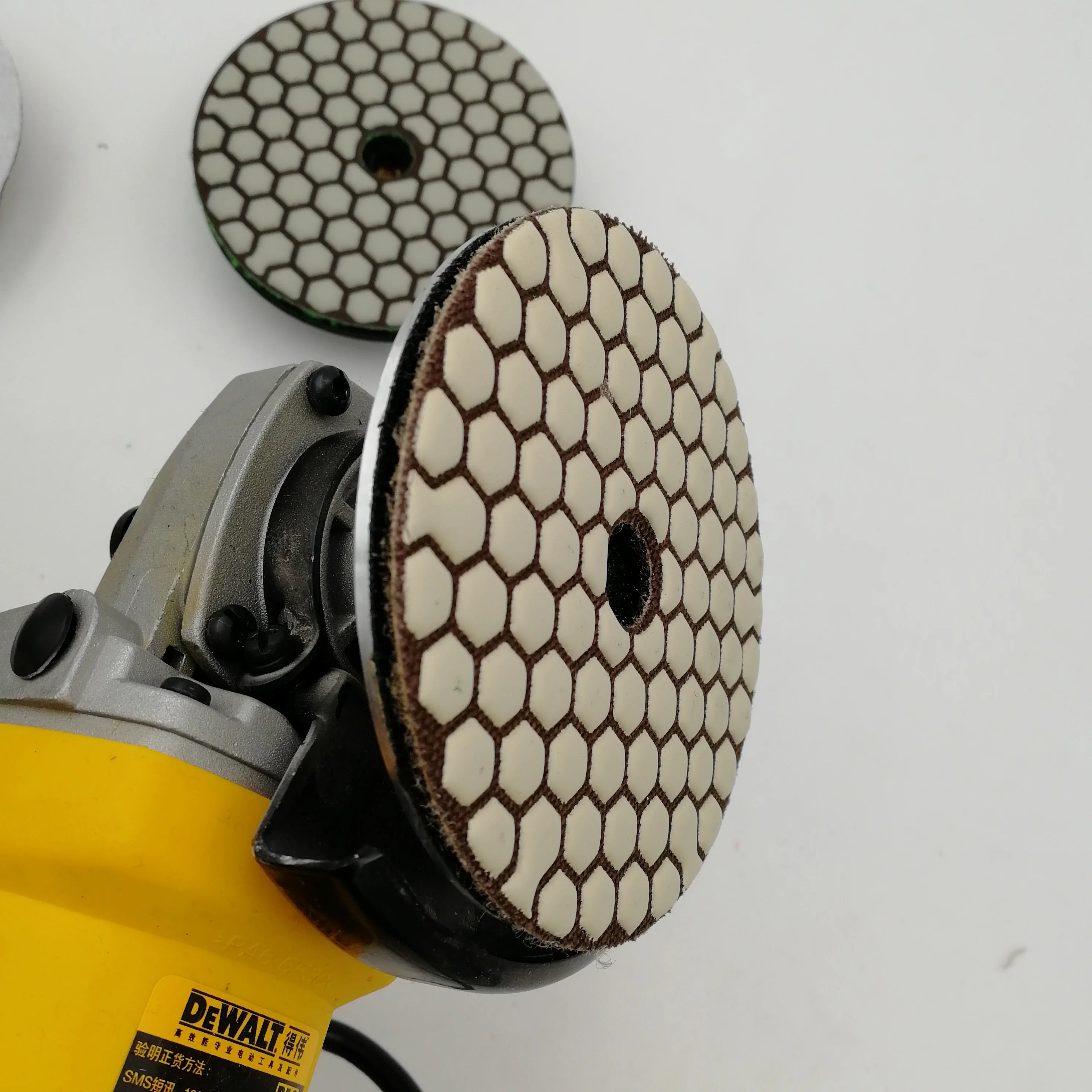 SHDIATOOL 7pcs 4"/100mm Diamond Dry Polishing Pad For Granite Marble Grit #50 Sanding Disc Stone Sanding Disk Stone Polisher Pad