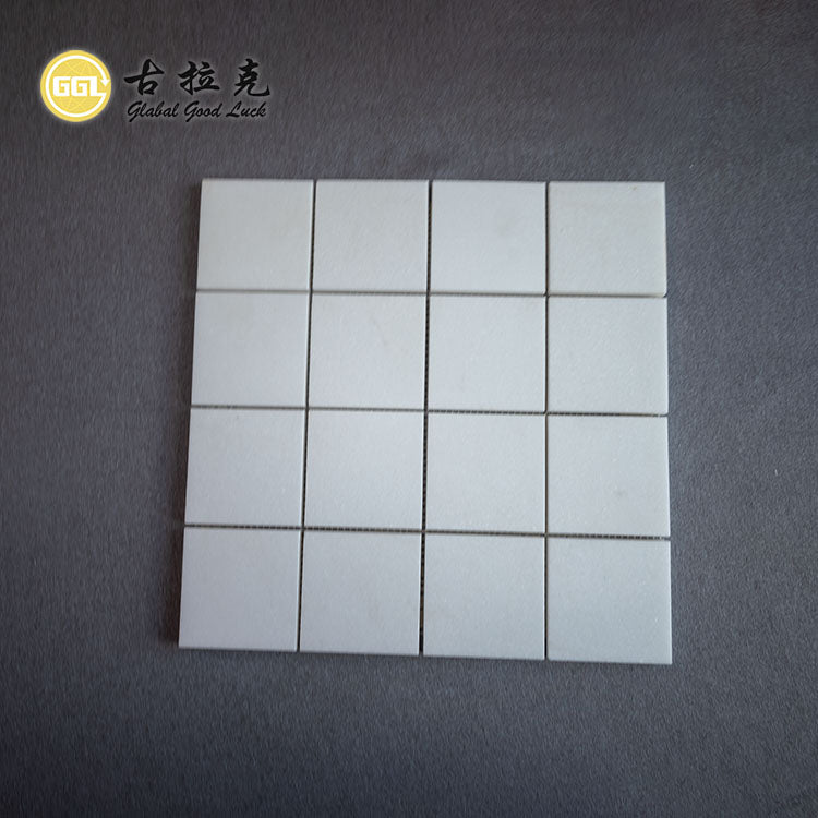 Gạch ốp lát tường sàn mosaic đá cẩm thạch vuông trắng Thassos Hy Lạp chất lượng cao dày 10mm