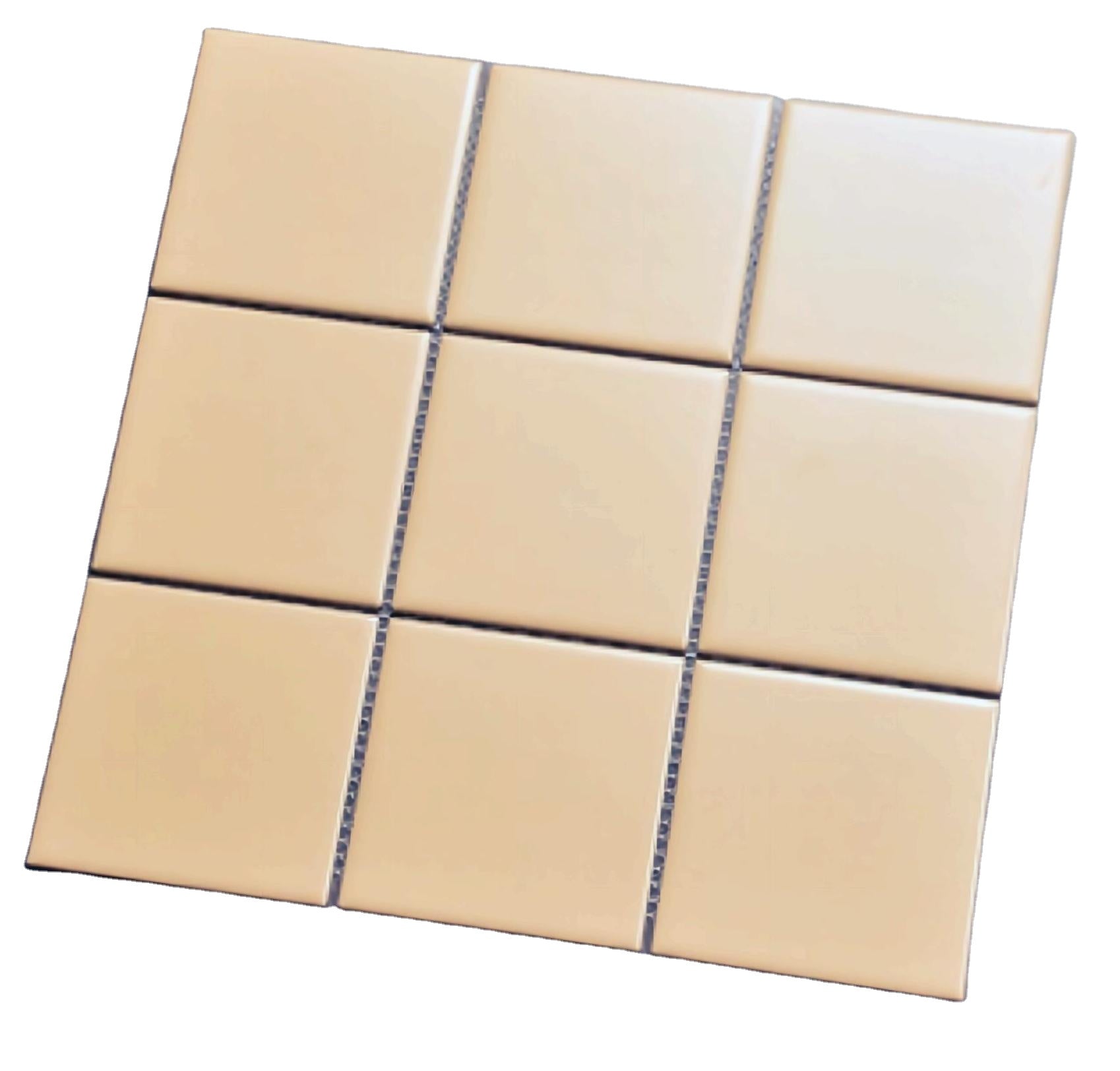Gạch Mosaic Sứ Tráng Men Màu Đất Mờ Gắn Lưới 10x10 Ốp Tường Trang Trí Trong Nhà 300x300mm