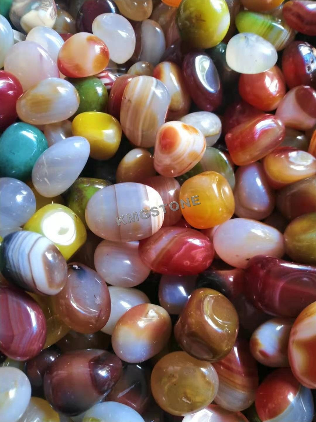 Đá Cuội và Sỏi Mã Não Tự Nhiên Đánh Bóng, Màu Sắc Đá Bán Quý, Trang Trí Bể Cá và Cảnh Quan Biệt Thự & Công Viên