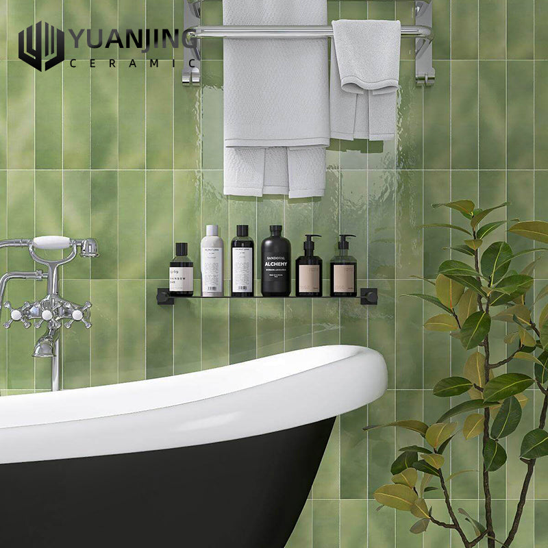 Gạch sứ ốp tường thủ công tráng men bóng lồi lõm phong cách Retro bếp phòng tắm