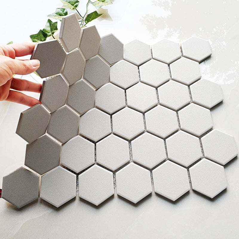Tấm ốp tường backsplash gạch mosaic đá tự dán đa dạng hình dạng màu trắng tinh khiết dùng cho bếp, phòng tắm của Nhà máy Phật Sơn