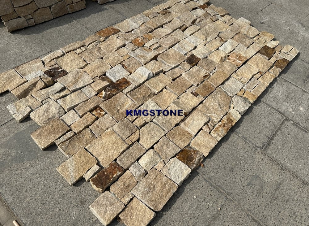 Tấm ốp đá veneer tự nhiên hiện đại màu Nâu hạt dẻ