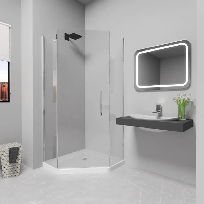 Khay Tắm Vòi Sen Acrylic Trắng Chống Trượt Vân Kim Cương