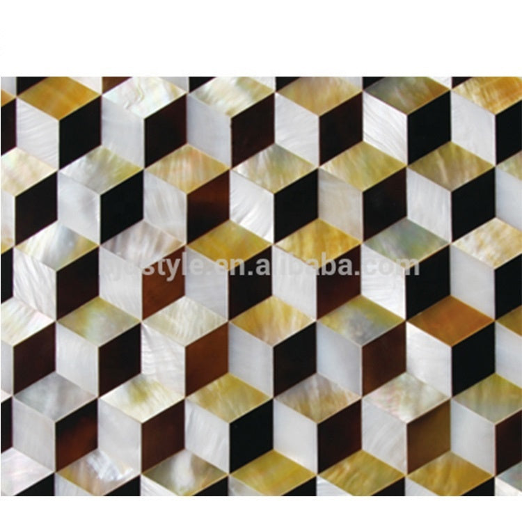 Tấm Gạch Mosaic Vỏ Ốc Xà Cừ Thiết Kế Mới
