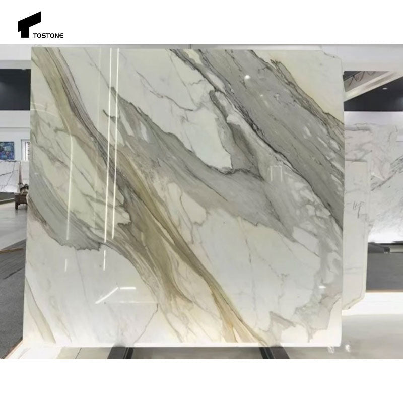 Mặt Bàn Đá Cẩm Thạch Tự Nhiên Vàng Brazil Cao Cấp Tostone dành cho Nhà ở, Biệt thự, Căn hộ, Phòng ăn, Bàn đảo, Bàn trang điểm, Tường.