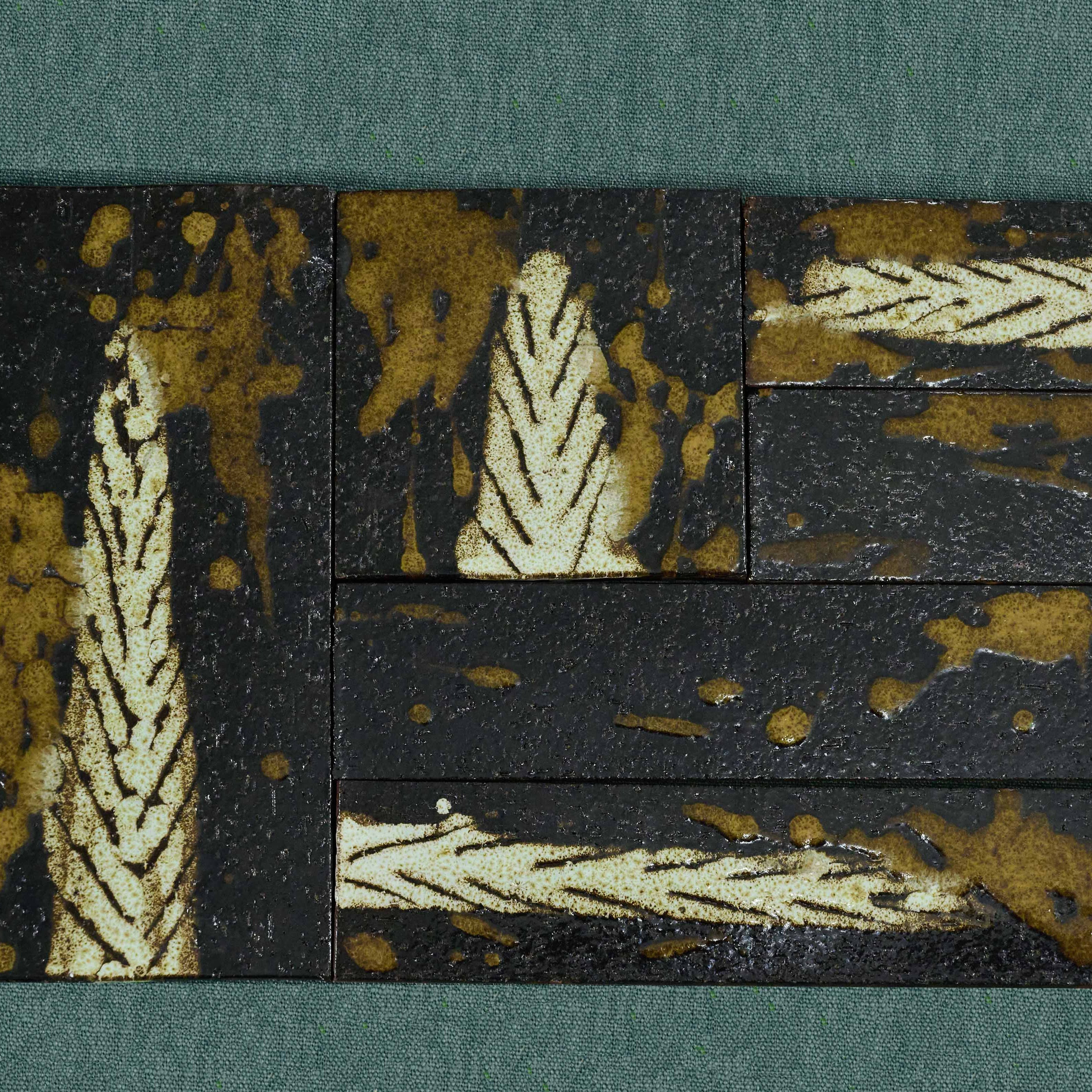 Tranh Gạch Ốp Nội Thất Thủ Công Sang Trọng Nghệ Thuật Trang Trí Thực Vật Đỏ Vàng Tường Nền Bếp Và Phòng Tắm, Trang Trí Khách Sạn