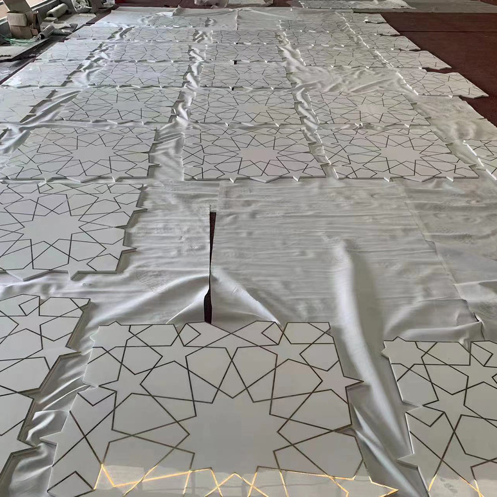 Gạch Mosaic Phổ Biến Bán Sỉ Hình Dáng Đá Cẩm Thạch Chống Mài Mòn Dùng Cho Tường Bếp và Trang Trí Nội Thất