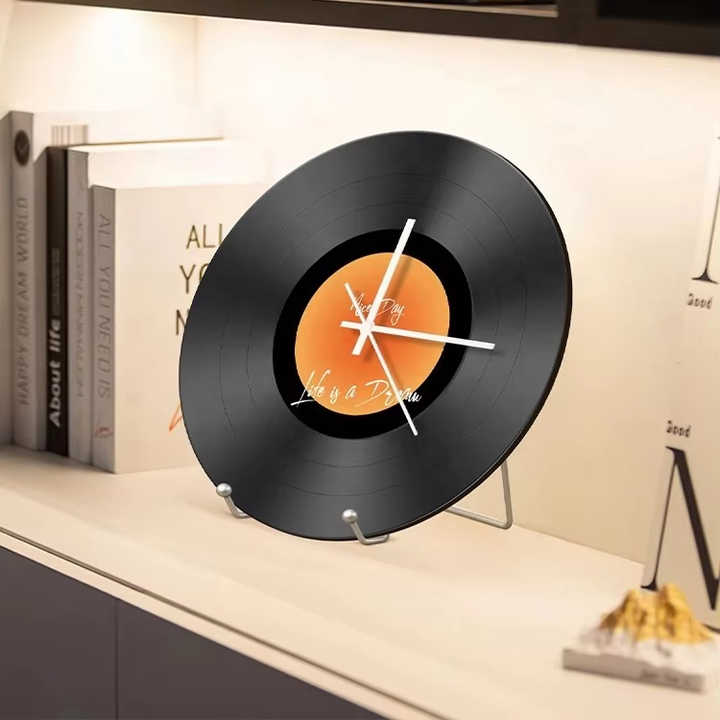 Trang trí phòng ngủ hiện đại JZ Đĩa than Nfc Hình ảnh in UV CD Tác phẩm nghệ thuật Đồng hồ nhạc Tranh đèn LED 3D và Nghệ thuật treo tường