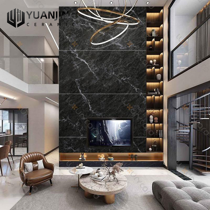 Tấm lát đá nung kết bóng sang trọng vân đá cẩm thạch 1600x3200mm ốp tường sàn trang trí nội thất