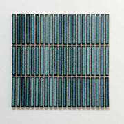 Gạch mosaic gốm họa tiết sọc bóng tráng men 284x295mm