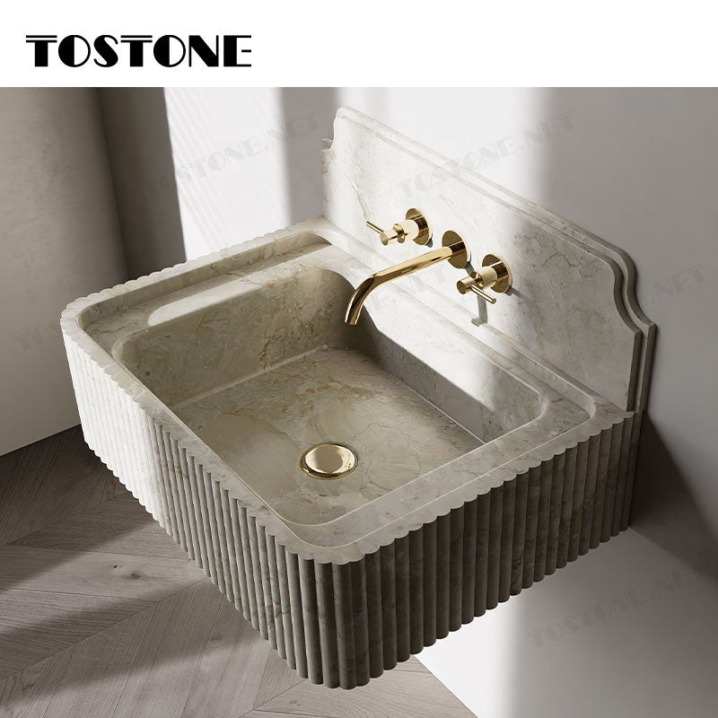 Bồn Rửa Tostone Đá Cẩm Thạch Monet Sóng Đơn Giản