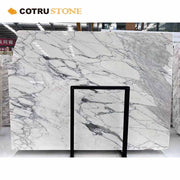 Thiết kế hiện đại Tấm đá cẩm thạch trắng Arabescato Tấm nền sàn tường đá tự nhiên Tấm đá lớn đánh bóng dùng cho căn hộ
