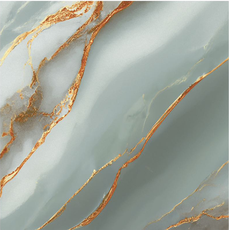 Gạch Sứ Tráng Men Vân Đá Cẩm Thạch Bóng Sang Trọng Hiện Đại 600x600mm Ốp Tường Gạch Nung và Sàn Nội Thất, Điểm Nhấn Kháng Khuẩn