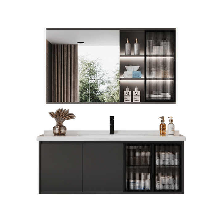 Tủ gương khách sạn hiện đại tùy chỉnh Tủ gương phòng tắm âm tường có đèn LED