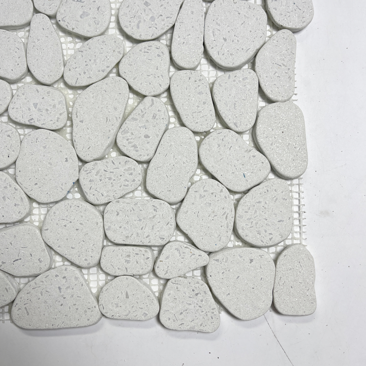 Gạch mosaic OMK White Jade xi măng bán buôn gạch mosaic trắng tự nhiên sang trọng