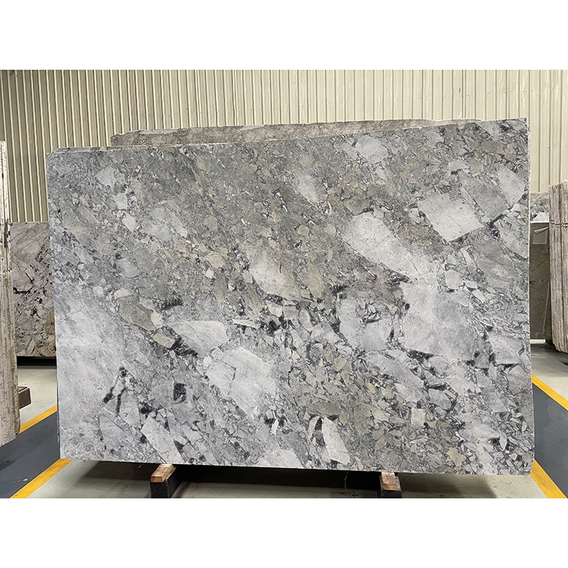 Đá Marble Tự Nhiên Ý, Tấm Lớn Đá Cẩm Thạch Xám, Bề Mặt Đánh Bóng Kiểu Đá Phiến, Trang Trí Tường Sàn Nội Thất