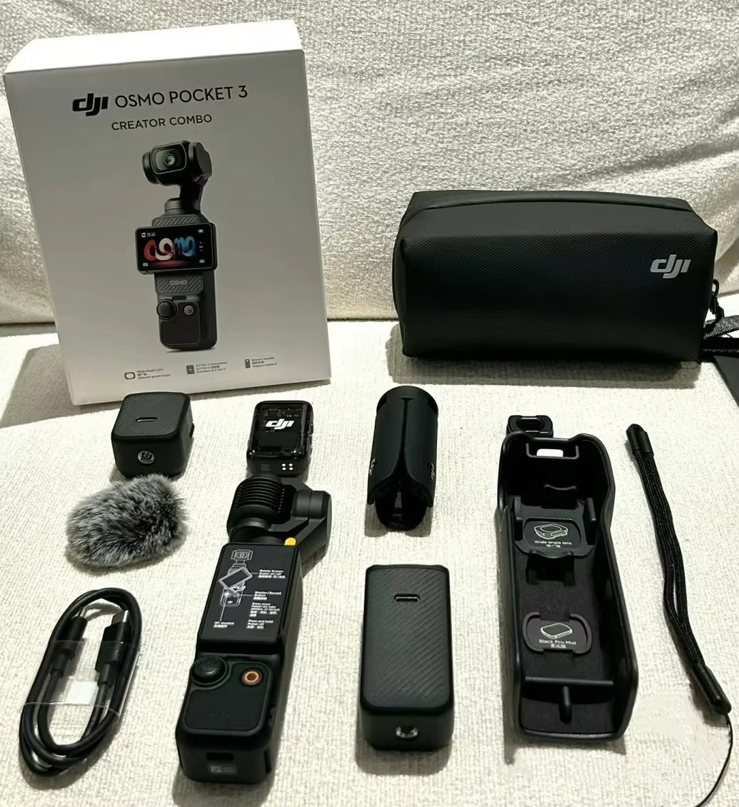 Osmo Pocket 3 Combo Sáng tạo, Máy quay Gimbal chống rung cầm tay 3 trục quay Vlog trực tiếp kèm Micro DJI