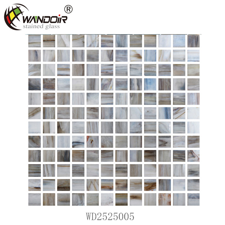 Gạch mosaic kính ốp bếp Gạch ốp lát phòng tắm sang trọng Thiết kế mosaic kính pha trộn Gạch mosaic Tấm kính màu