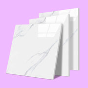 Gạch trắng 600x600 Gạch lát sàn bằng đá cẩm thạch Piso Porcelanato Carrara trắng bóng cho phòng khách khách sạn