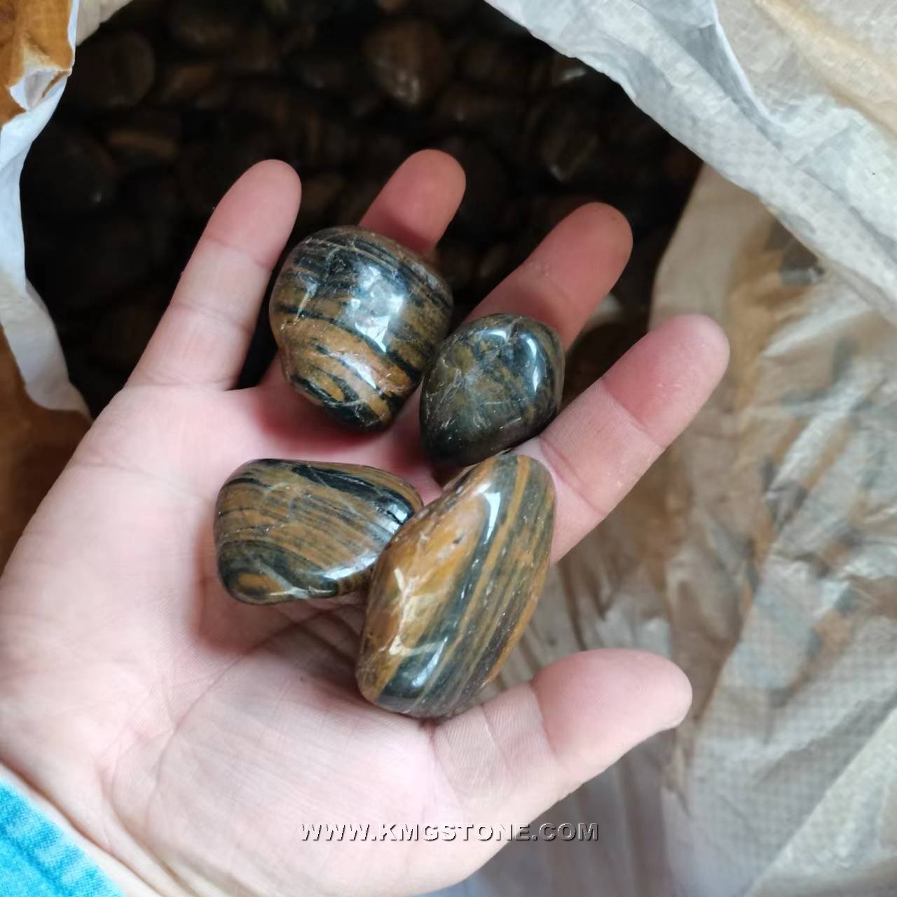 KMGSTONE Đá Sông Tự Nhiên Chất Lượng Cao, Dạng Cuội Và Sỏi Rời, Dùng Lát Đường Và Sân Vườn, Bề Mặt Đánh Bóng, Cho Công Viên Ngoại Thất