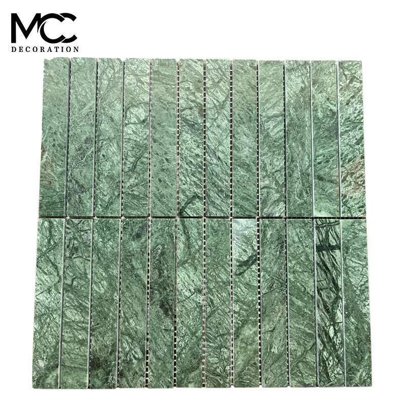 Gạch Mosaic Đá Cẩm Thạch Xanh Sản Xuất Công Nghiệp Trang Trí Tường Nội Thất