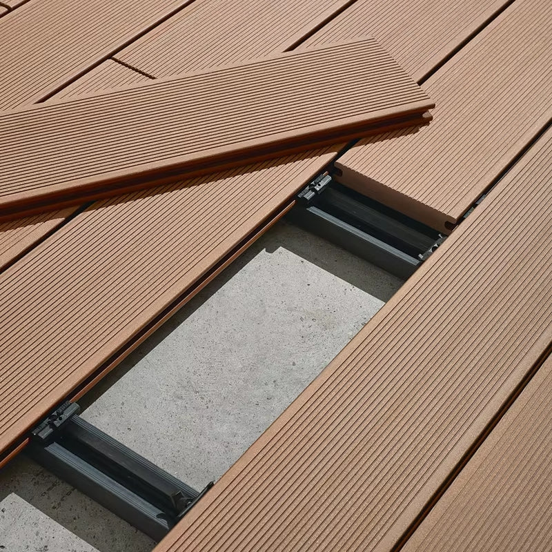Sàn Gỗ Nhựa Composite WPC Ngoại Thất Hiện Đại Bền Vững Tái Chế Chống Thấm Nước Vân Gỗ Chống Trượt Bề Mặt Mịn