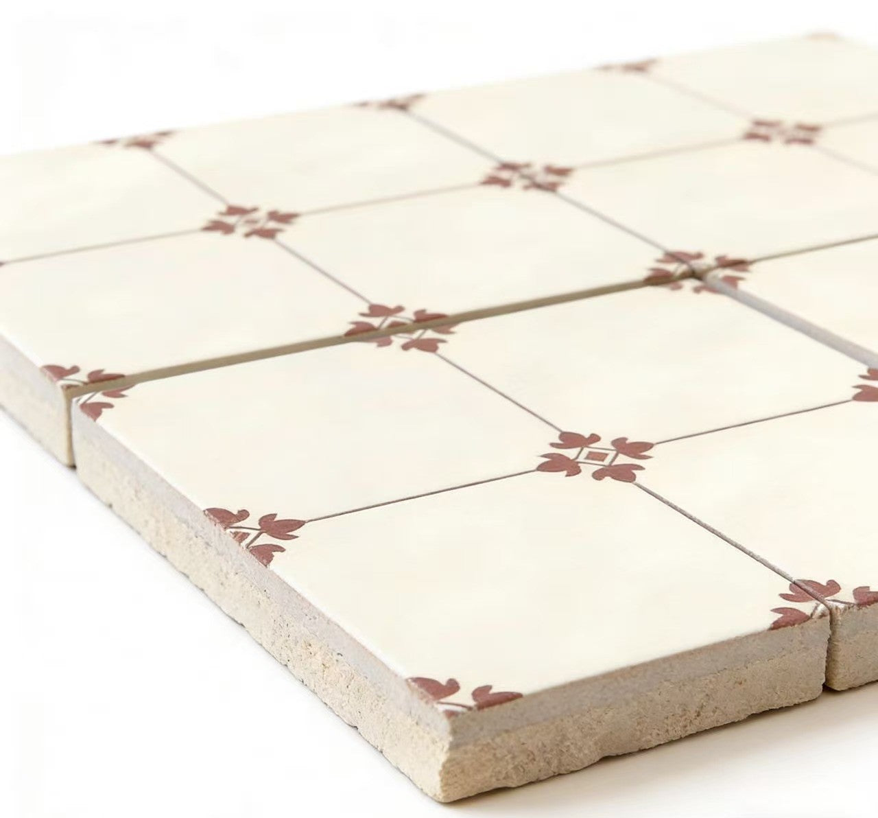 Gạch Sứ Lát Sàn Nội Thất Chống Trượt Kiểu Kem Pháp 400x400mm Dễ Vệ Sinh