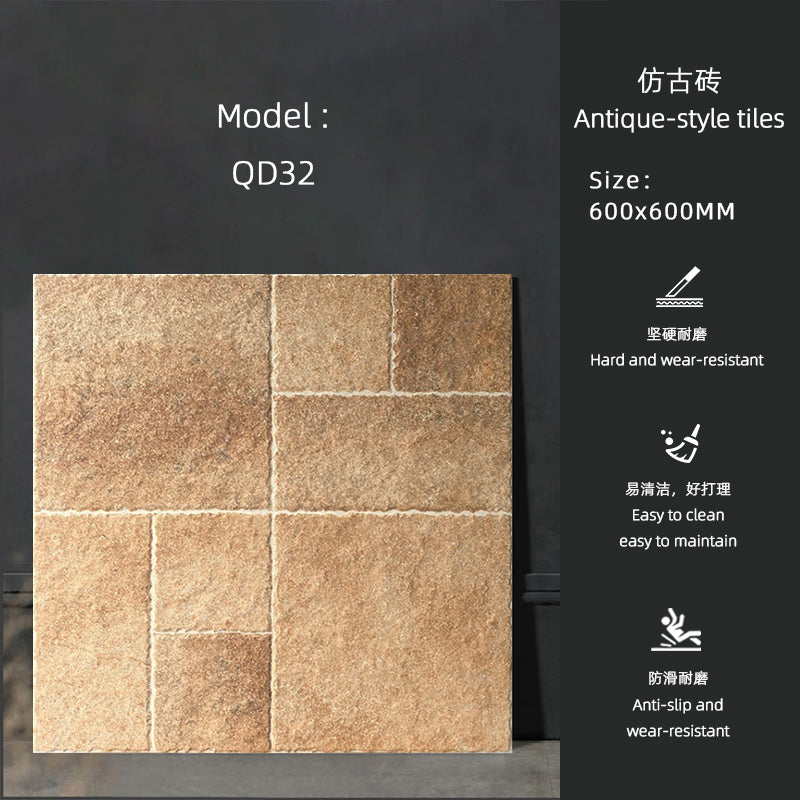 Gạch Lát Sàn 60x60cm Gốm Sứ Mờ Vân Đá Cẩm Thạch Phong Cách Cổ Điển Phật Sơn