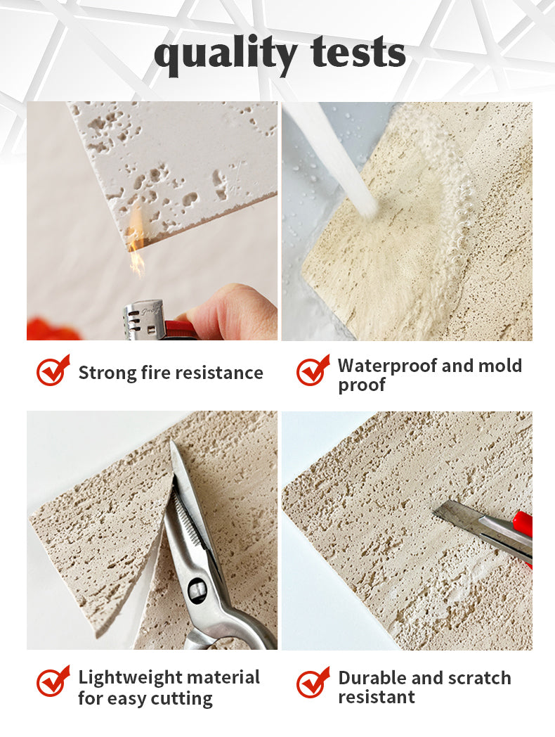 Tấm ốp tường gốm giả đá mềm, thiết kế hiện đại, chống cháy, nhẹ, vật liệu mới, dạng veneer đá dẻo, kháng khuẩn.