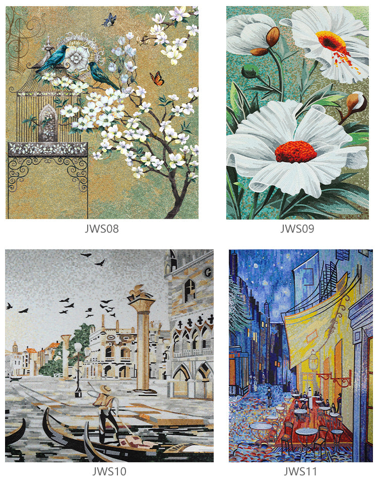 Tranh khảm pha lê mạ vàng hoa nghệ thuật thủ công cao cấp