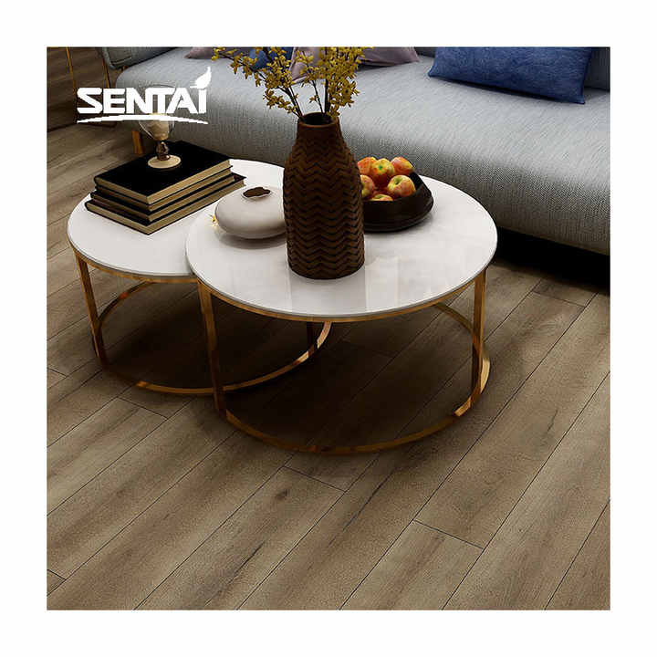 Sàn gỗ Sentai SPC cao cấp rãnh chữ V vân gỗ phủ UV Vật liệu PVC Thiết kế hiện đại cho khách sạn