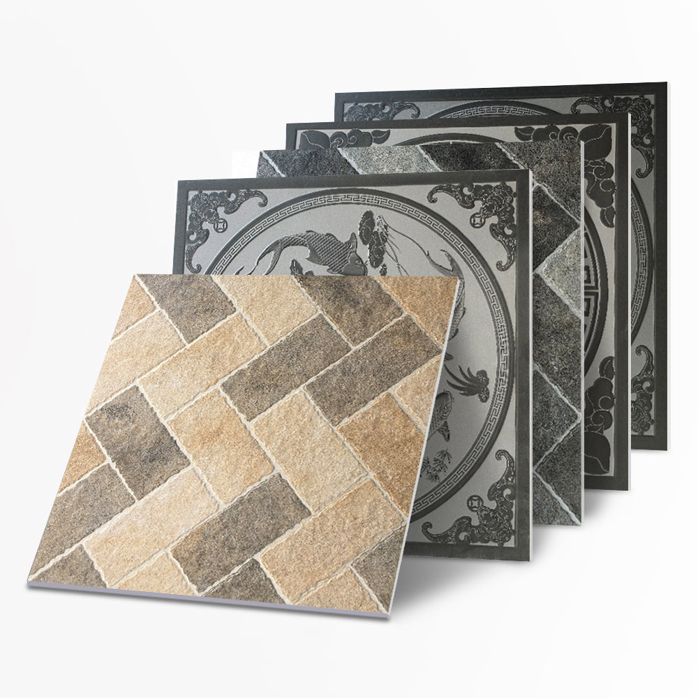 Gạch 60x60cm sản xuất tại Nhà máy Phật Sơn, gốm sứ men mờ vân đá cẩm thạch, họa tiết giả cổ vân đá, lát sàn và sân thượng, dày 12mm