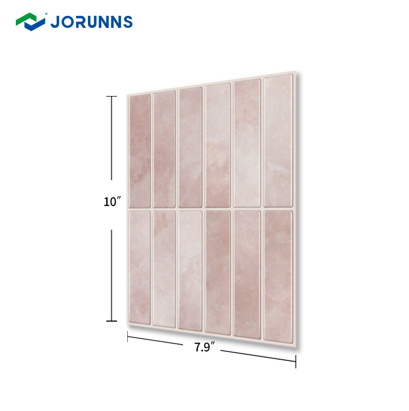 JORUNNS 10*7.9inch Tấm dán tường bóc dán, Trang trí nhà cửa, Giấy dán tường 3D, Tấm ốp tường nan