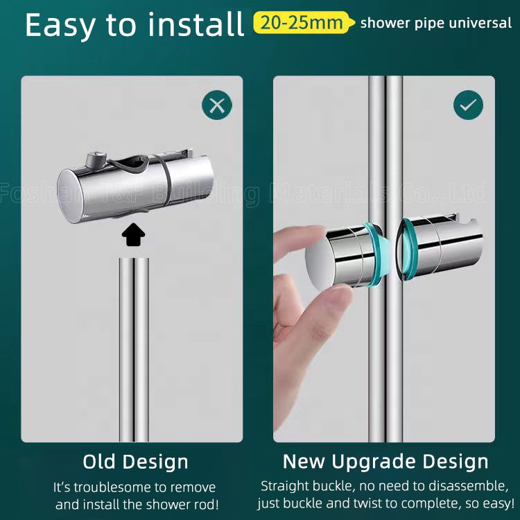 Giá đỡ vòi sen cầm tay phòng tắm và vòi xịt vệ sinh bằng nhựa ABS mạ crom bóng, điều chỉnh được, chất lượng cao.