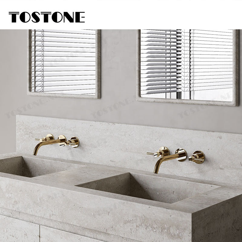 Tostone Đá Travertine Trắng Ghép Nội Thất Cao Cấp