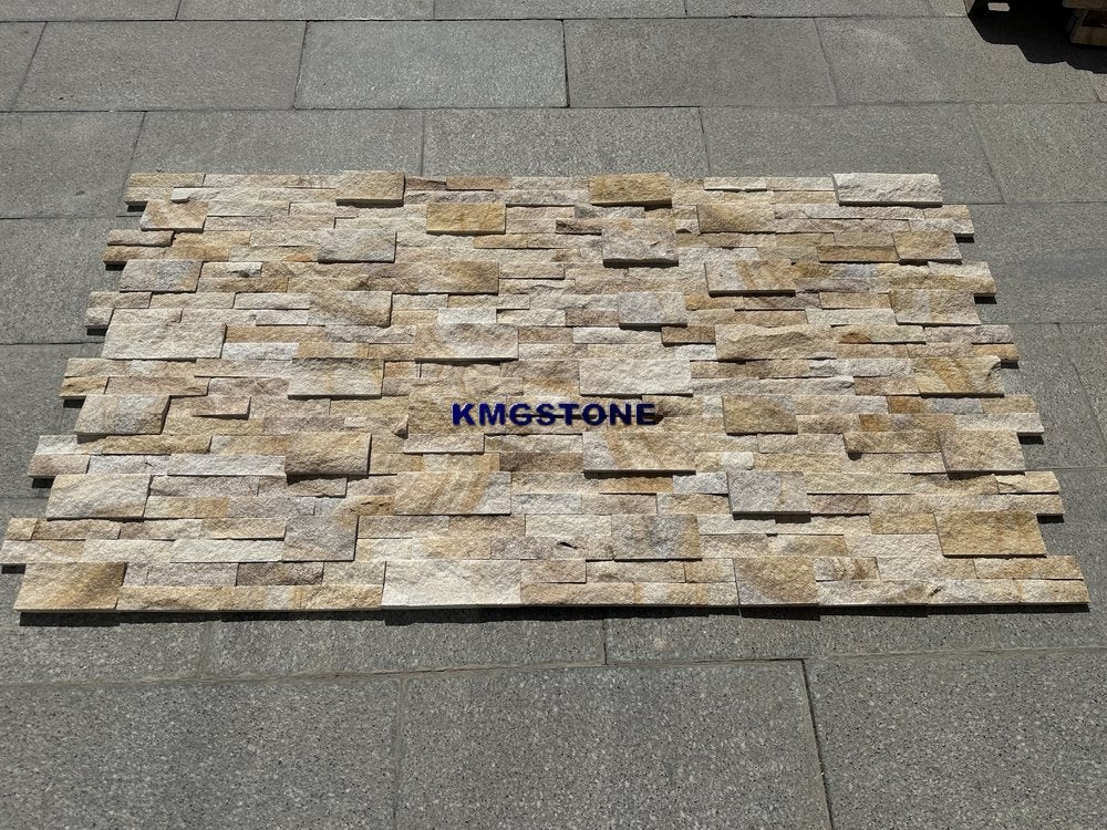 Gạch Ốp Tường Đá Phiến Trang Trí Tự Nhiên Ghép Nối Ngoài Trời Hiện Đại Màu Vàng Chanh Dễ Lắp Đặt Dùng Cho Khách Sạn & Biệt Thự - Hàng Mới Về