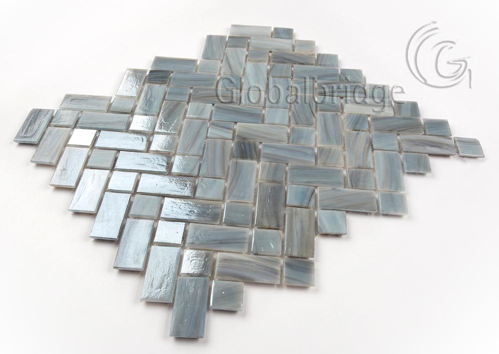 Gạch Mosaic Thủy Tinh Agate Trộn Không Đều