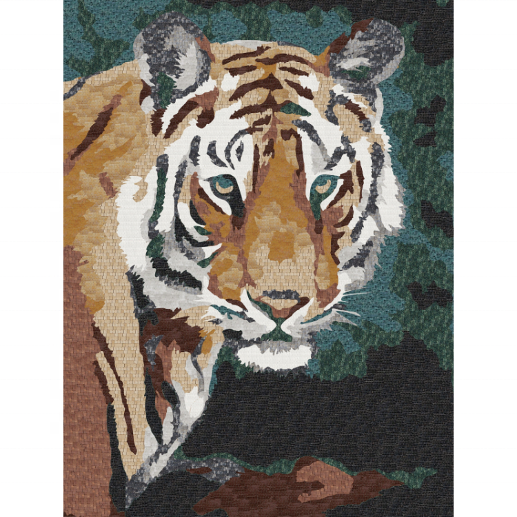 Gạch ốp lát nghệ thuật Mosaic thiết kế Parquet, thủ công tùy chỉnh, đa sắc, dùng trang trí nhà bếp, tường vẽ và thiết kế đồ họa.