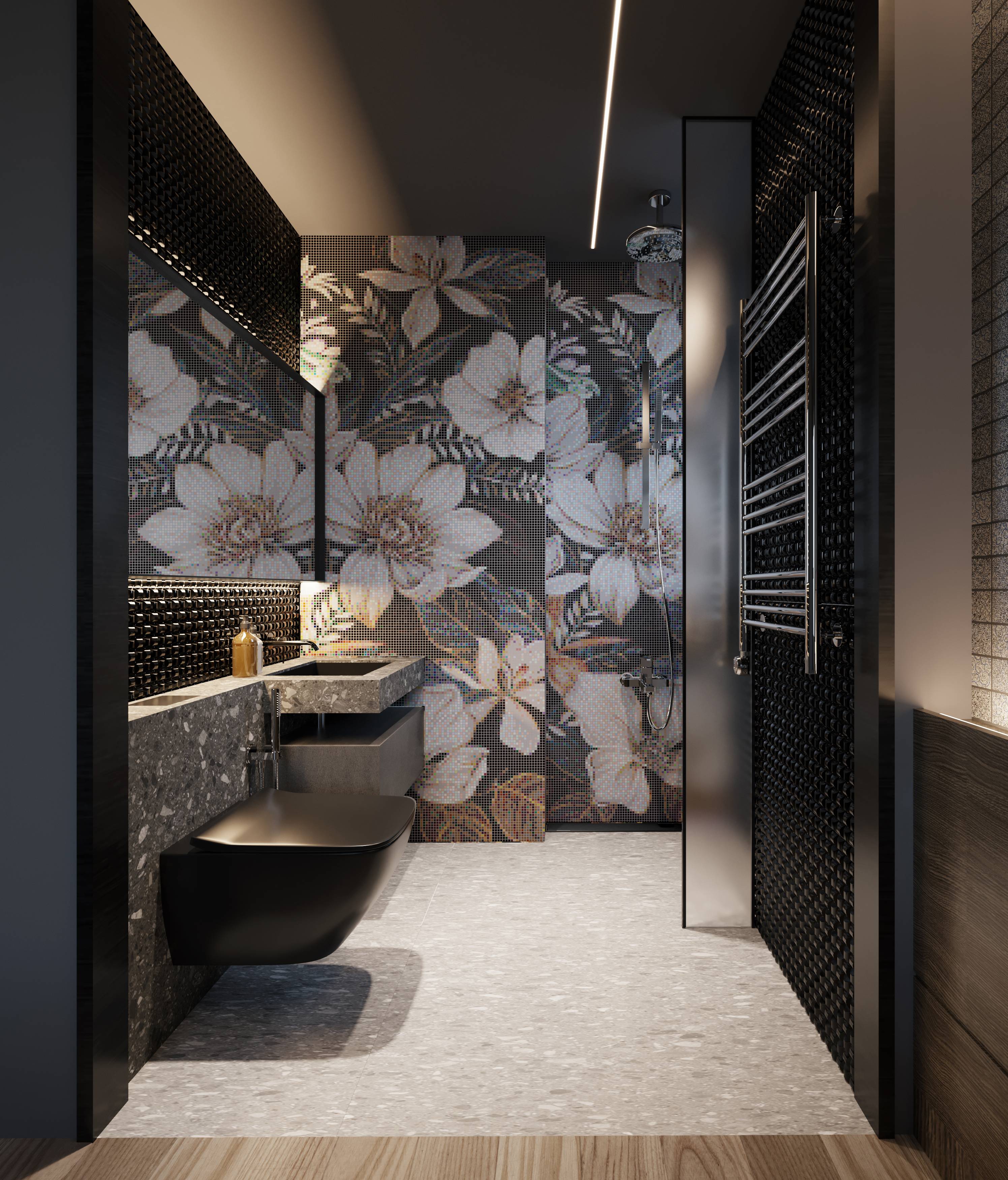 Chất lượng cao cấp Thỏ Trắng 30.4x30.4mm Dày 9mm Gạch Mosaic Gốm sứ Men pha lê ánh kim Chống trượt Bền Phòng tắm hiện đại