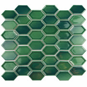Gạch mosaic kim loại gốm trang trí phun mực nền xanh lá cây trang trí tường nội thất phòng khách phòng tắm nhà bếp