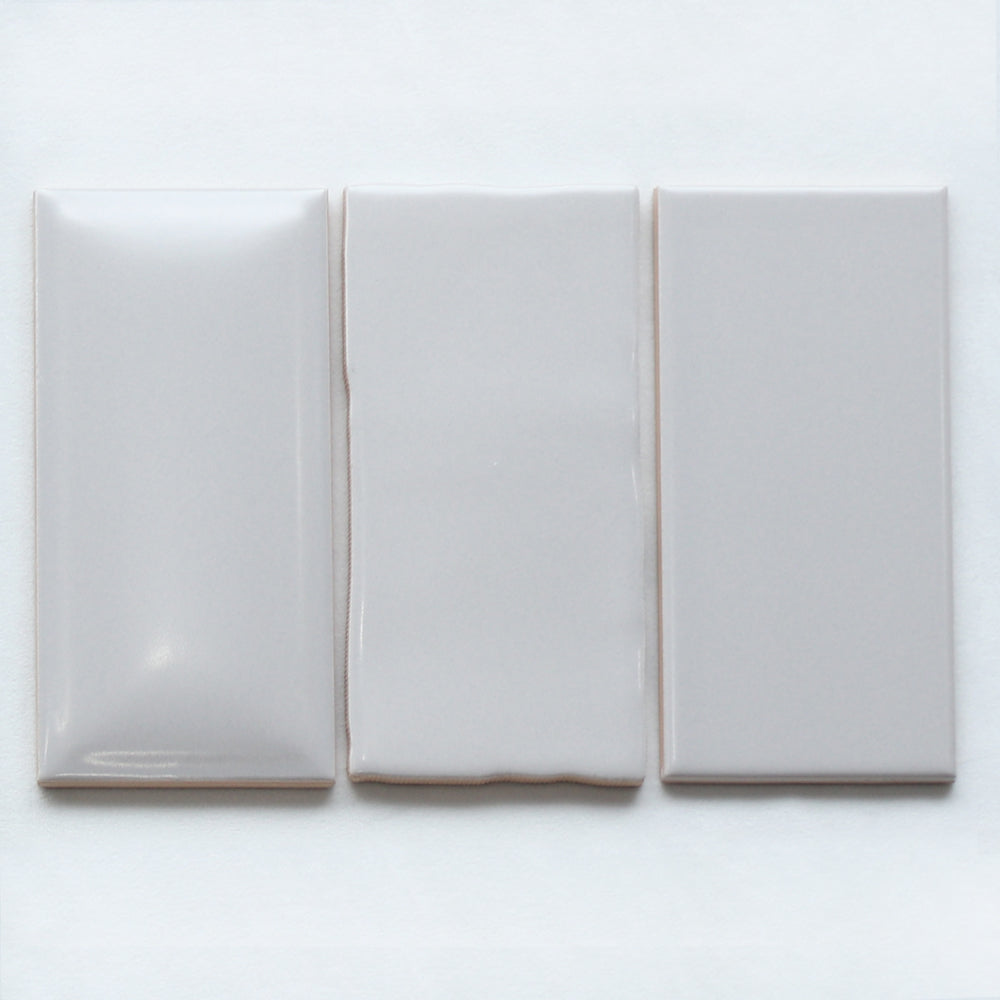 Gạch ốp tường gốm sứ Trung Quốc Phật Sơn kiểu subway 3D màu xám nhạt bề mặt thô