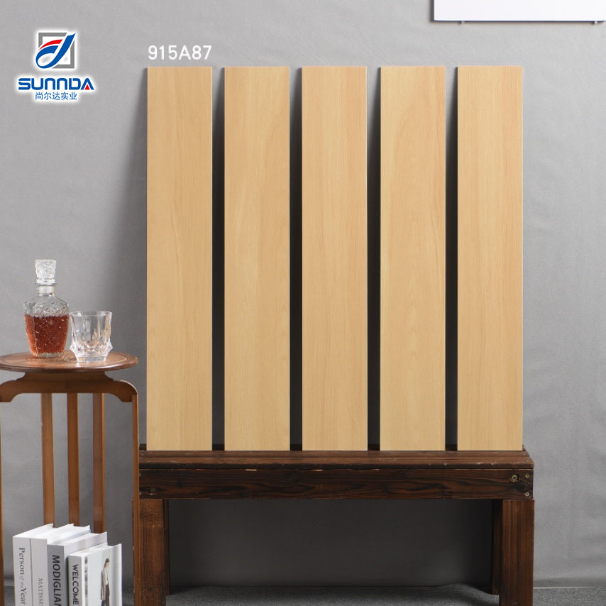 Gạch Men Màu Sắc Rõ Nét, Chống Trơn Trượt, Bề Mặt Mờ, Vân Gỗ Nâu Xám, Ngừng Sản Xuất, Kích Thước 200x1000mm