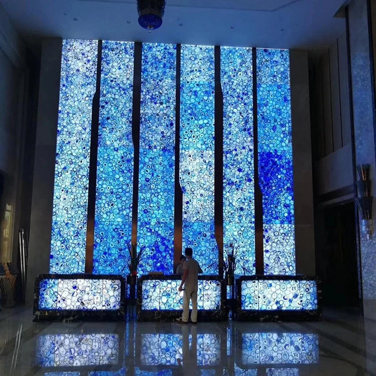 Viên Ngọc Lam Cao Cấp - Đá Quý Tự Nhiên Trang Trí Tường