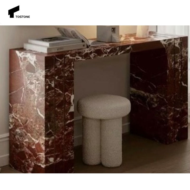 Bàn Console Đá Cẩm Thạch Pháp Rosso Levanto Tostone