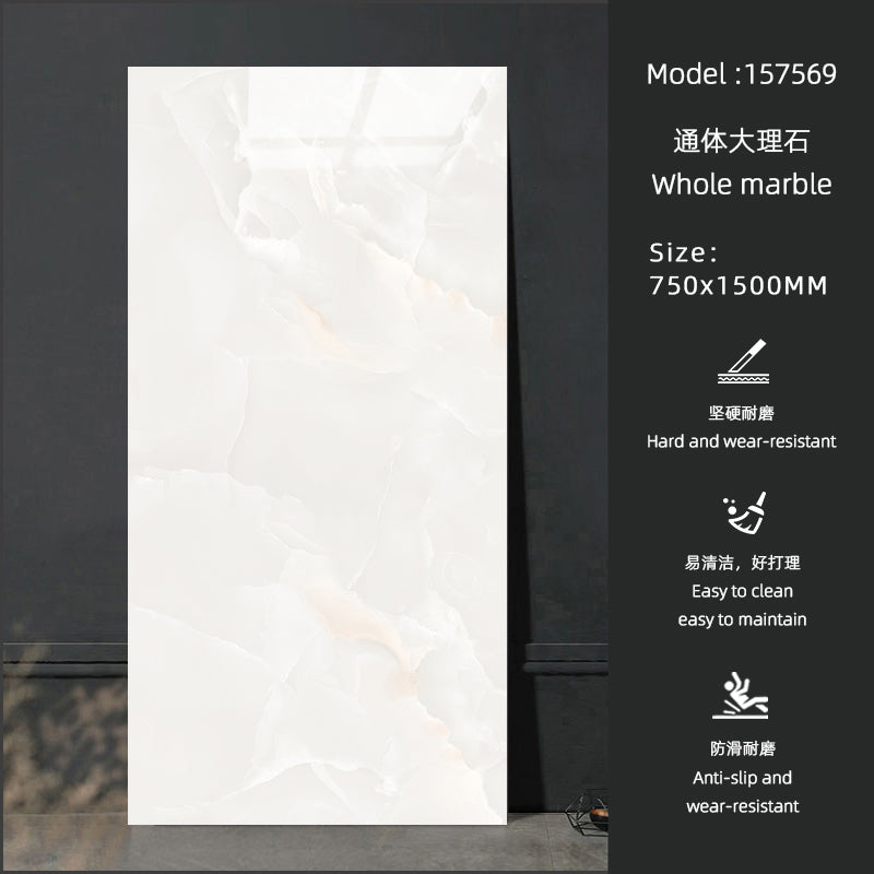 Giảm giá đặc biệt Gạch sứ vân đá cẩm thạch trắng bóng Thiết kế Cổ điển Hiện đại 750 x 1500 mm Kháng khuẩn Chống trượt cho phòng