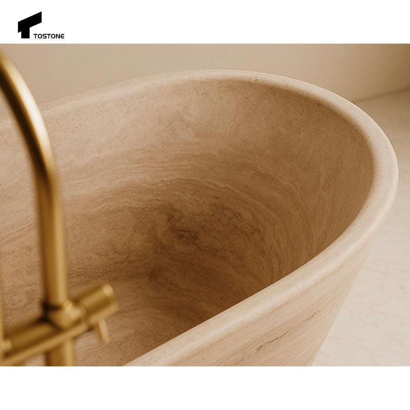 Bồn tắm Tostone Oval Travertine - Sang trọng và Tinh tế