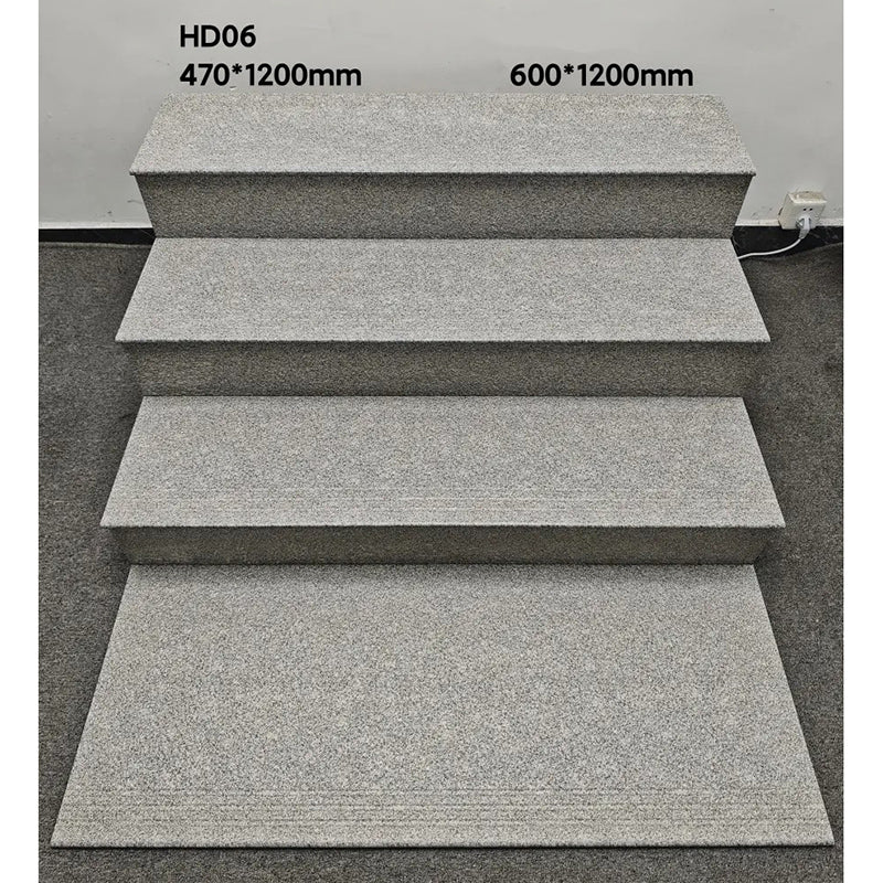 Gạch bậc cầu thang chất lượng cao 1200x470mm 600x1200mm Bề mặt vải thiều Gạch sứ lát sàn trong nhà giá rẻ Trung Quốc