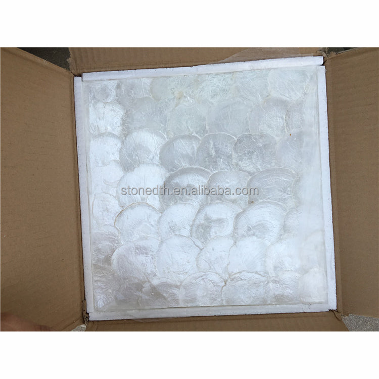 Gạch Mosaic Vỏ Sò Capiz Tự Nhiên Phong Cách Hiện Đại Dùng Để Trang Trí Nhà Cửa Và Đồ Nội Thất Tự Làm, Thiết Kế Dạng Sàn Gỗ Cho Ứng Dụng Trong Phòng & Biệt Thự